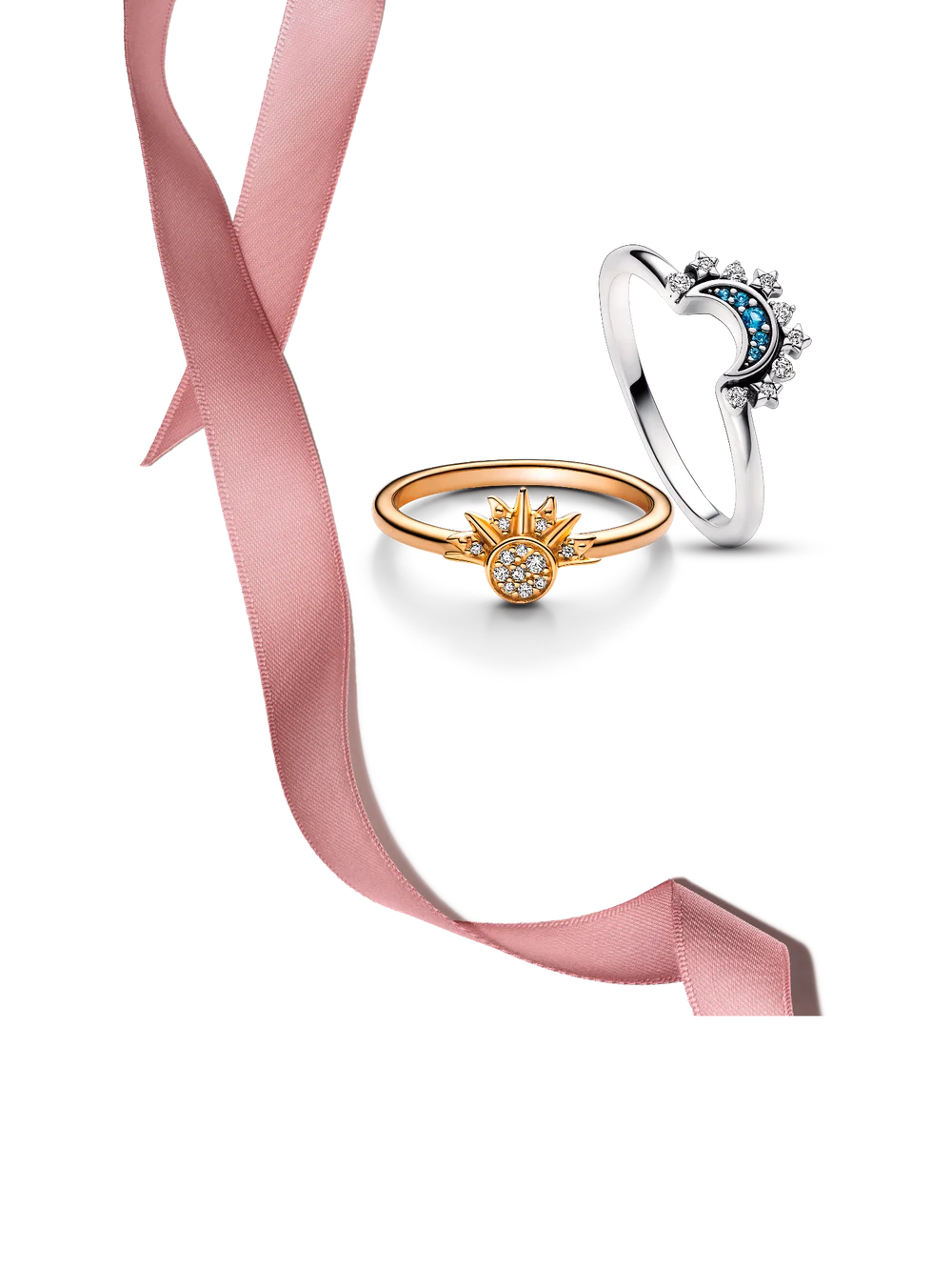Celestial Sun and Moon Ring Set