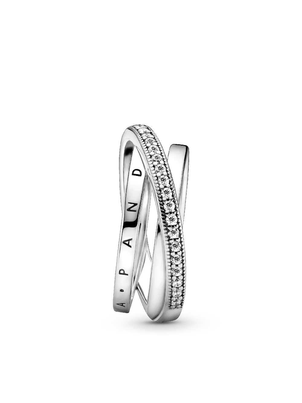 Crossover Pavé Triple Band Ring