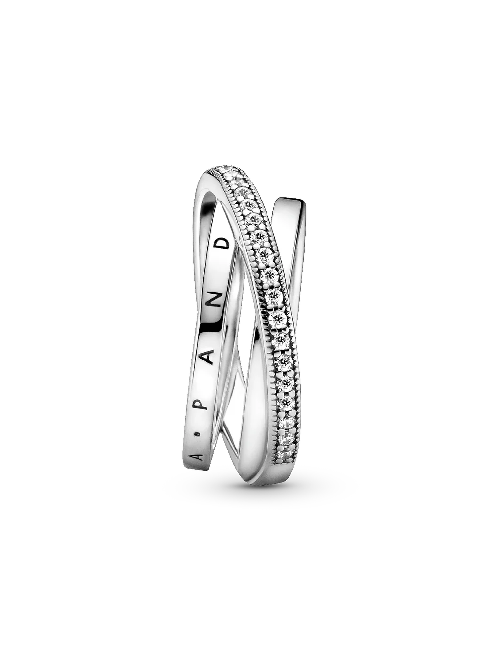 Crossover Pavé Triple Band Ring