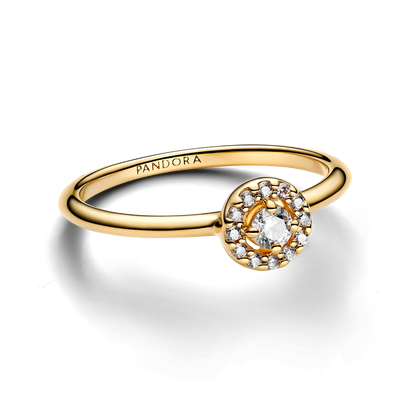 Round Pave Halo Ring