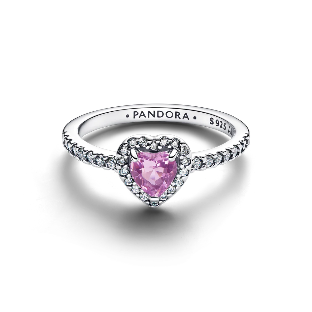 Elevated Light Purple Heart Ring