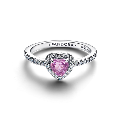 Elevated Light Purple Heart Ring