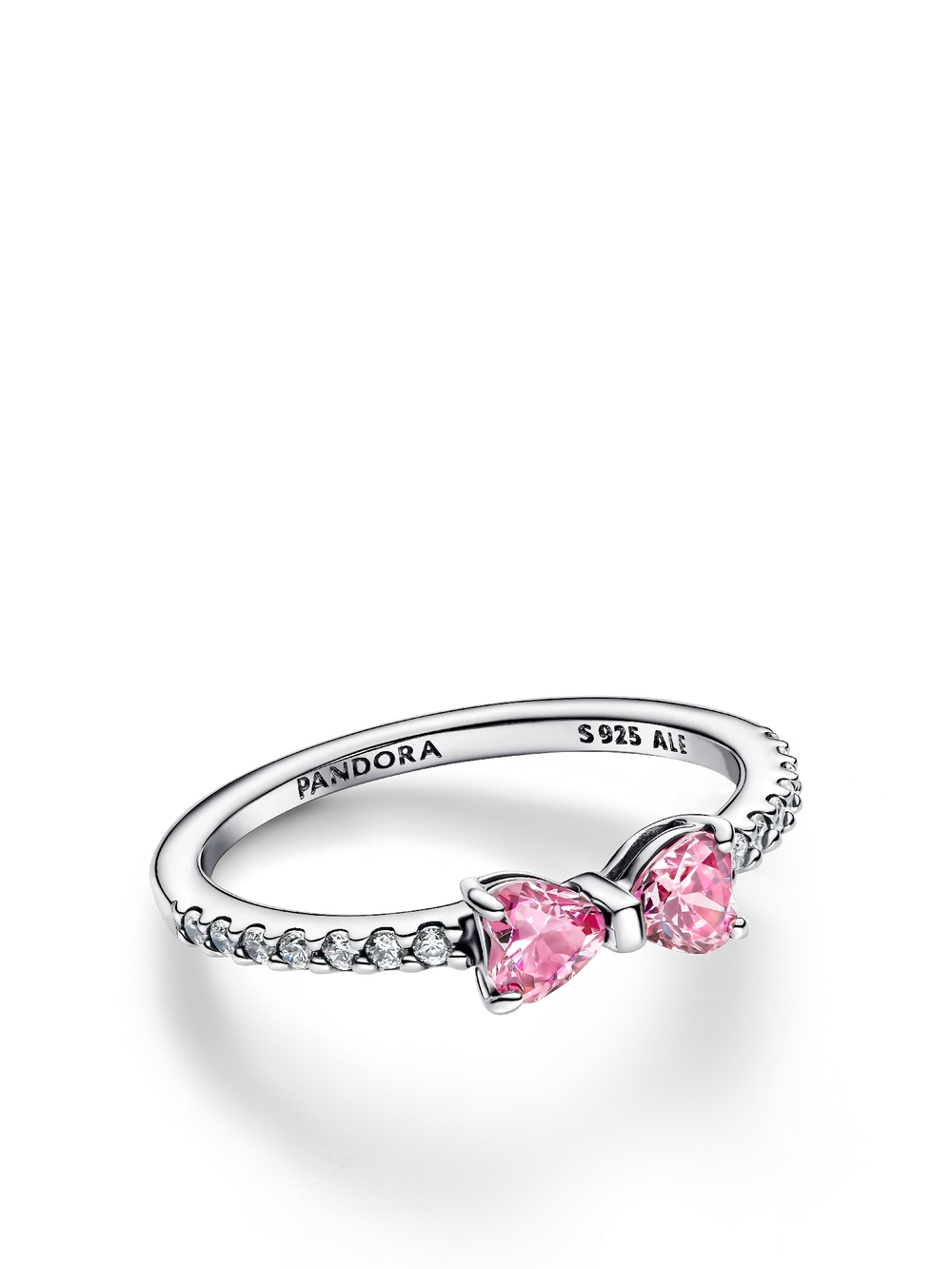 Sparkling Pink Bow Ring