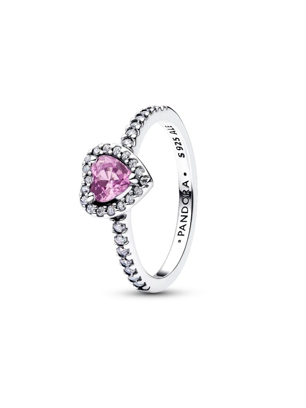 Elevated Light Purple Heart Ring