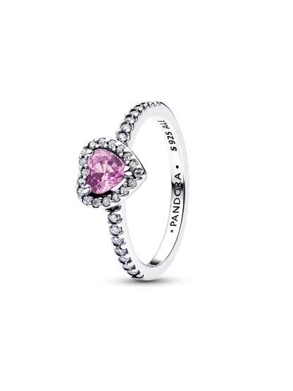 Elevated Light Purple Heart Ring