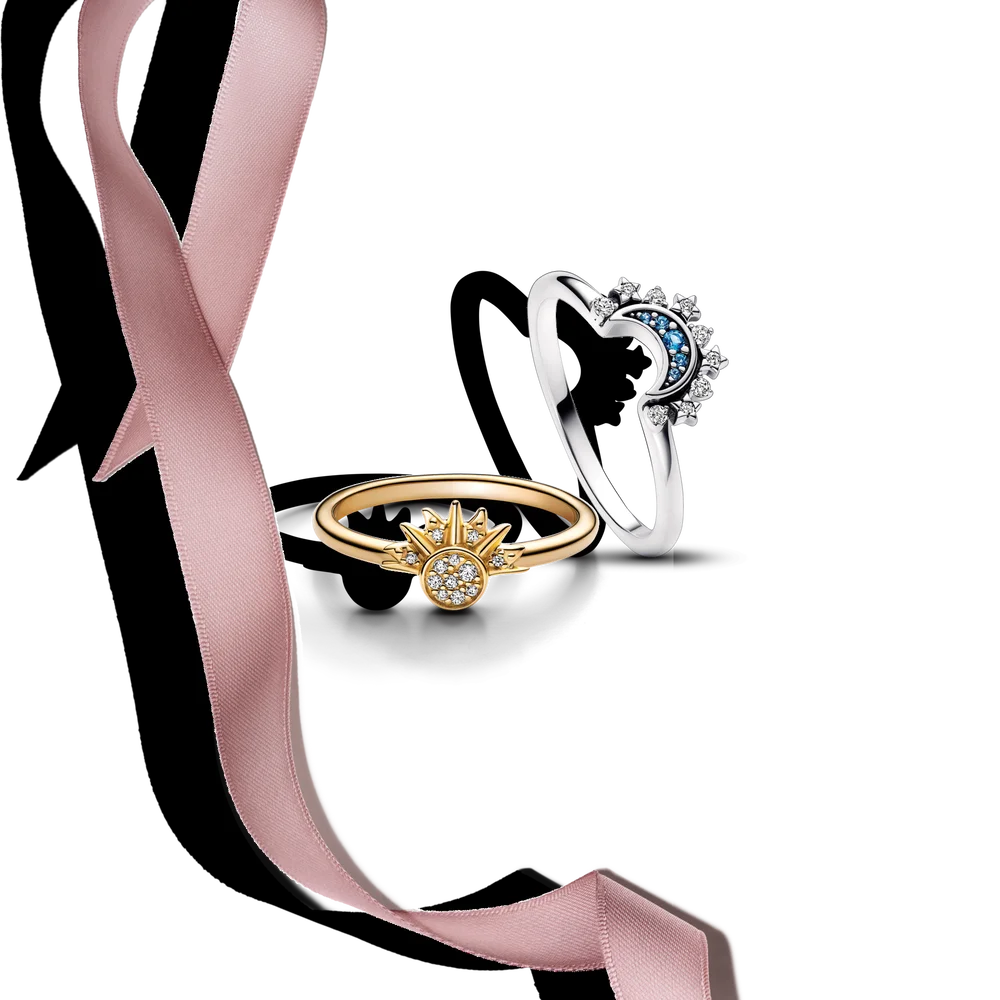 Celestial Sun and Moon Ring Set