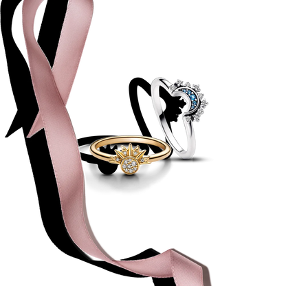 Celestial Sun and Moon Ring Set