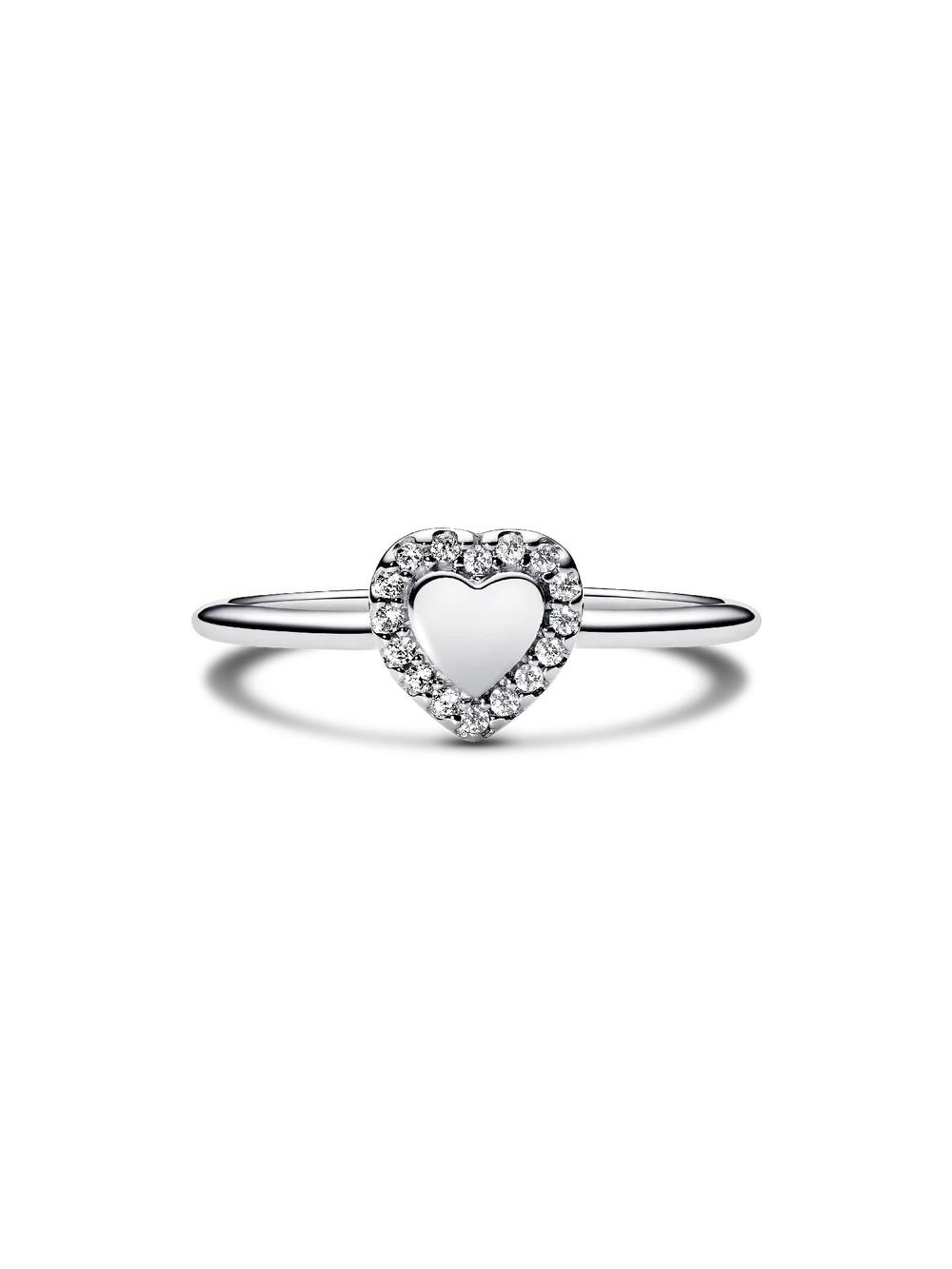 Engravable Heart Halo Ring