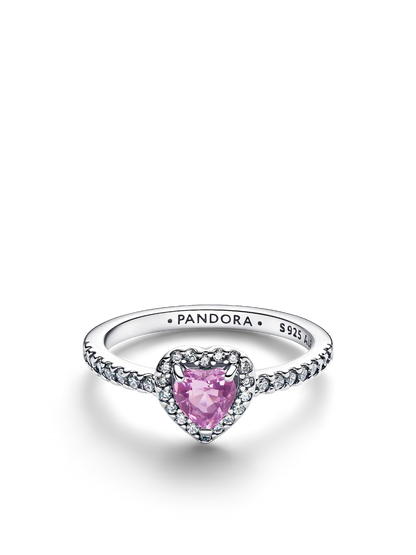 Elevated Light Purple Heart Ring