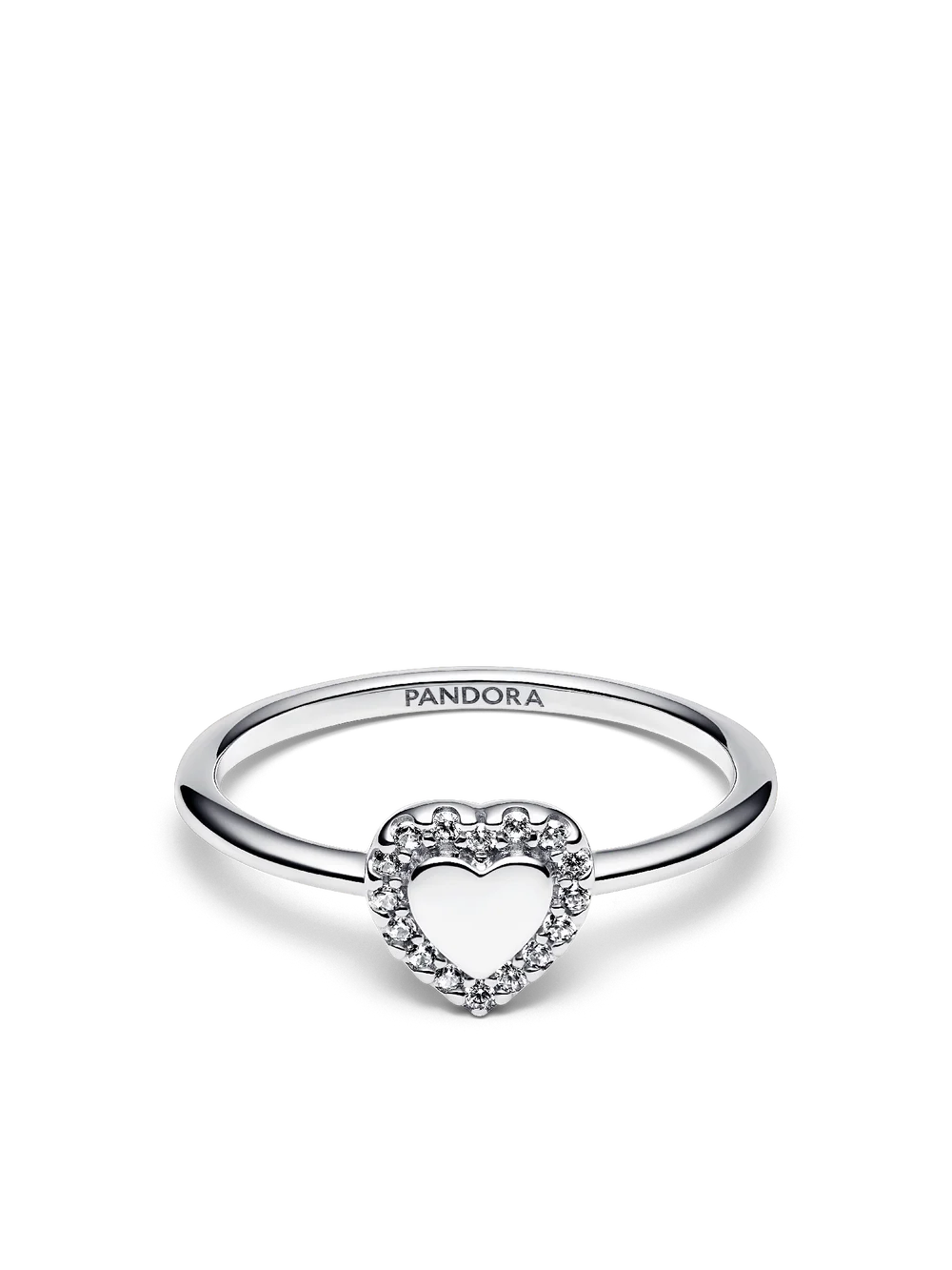 Engravable Heart Halo Ring