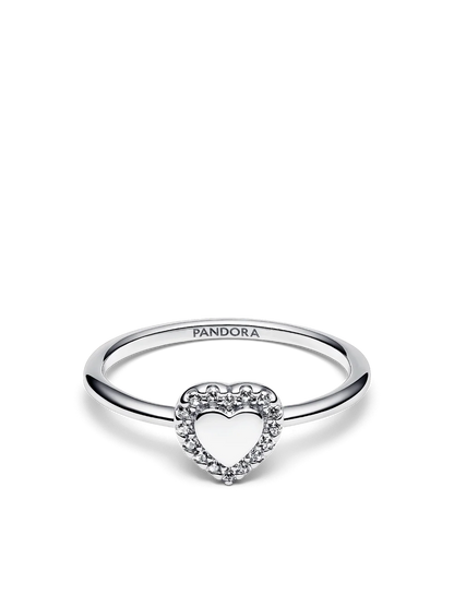 Engravable Heart Halo Ring