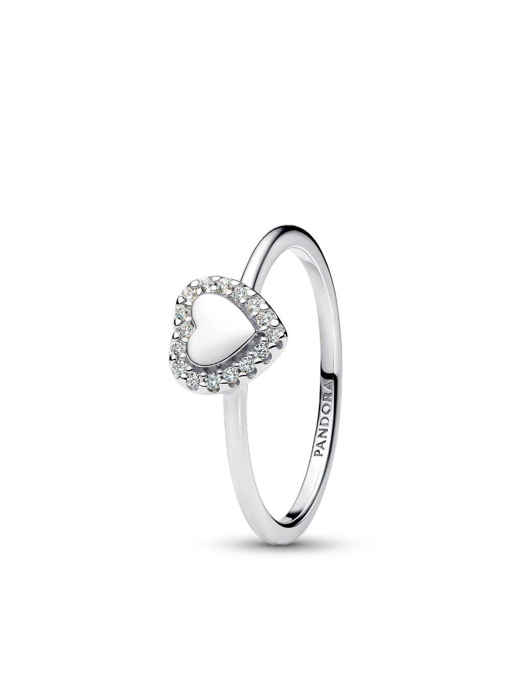 Engravable Heart Halo Ring
