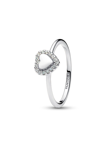 Engravable Heart Halo Ring
