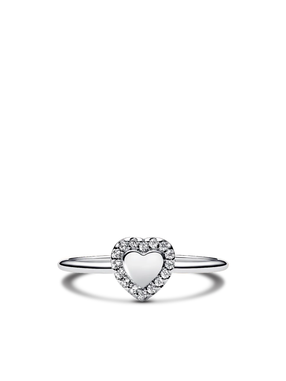 Engravable Heart Halo Ring