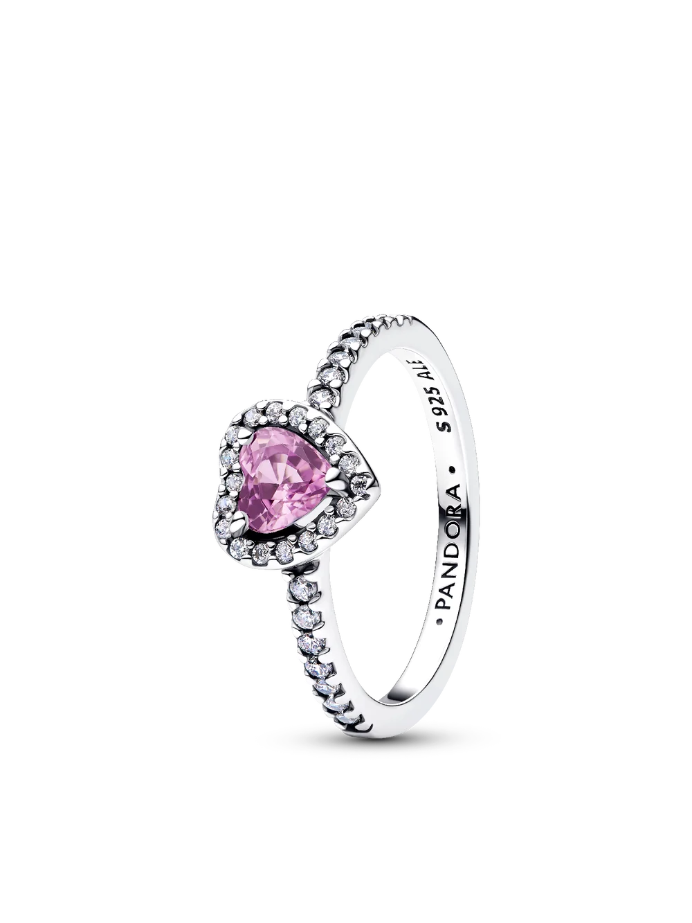 Elevated Light Purple Heart Ring