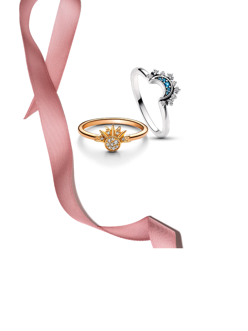 Celestial Sun and Moon Ring Set