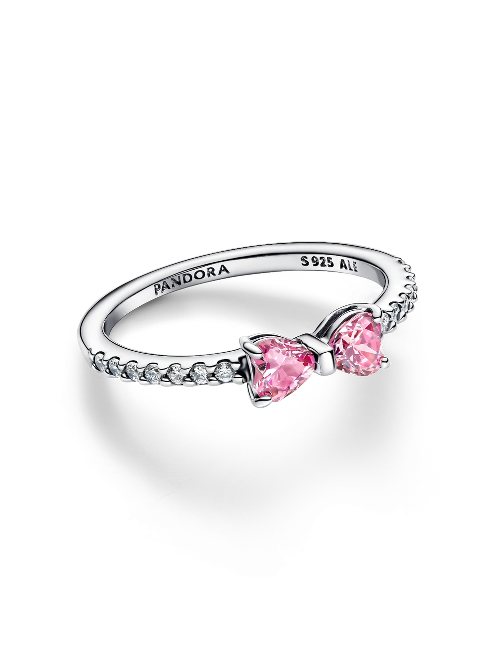 Sparkling Pink Bow Ring
