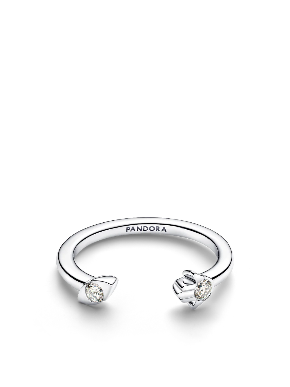 Pandora Talisman Sterling Silver Lab-Grown Diamond Evil Eye & Hamsa Hand Open Ring