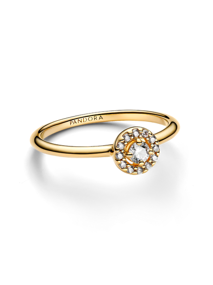 Round Pave Halo Ring