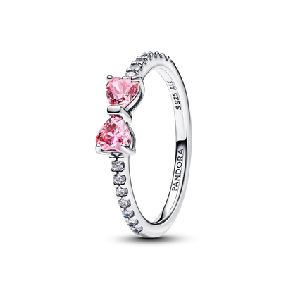 Sparkling Pink Bow Ring
