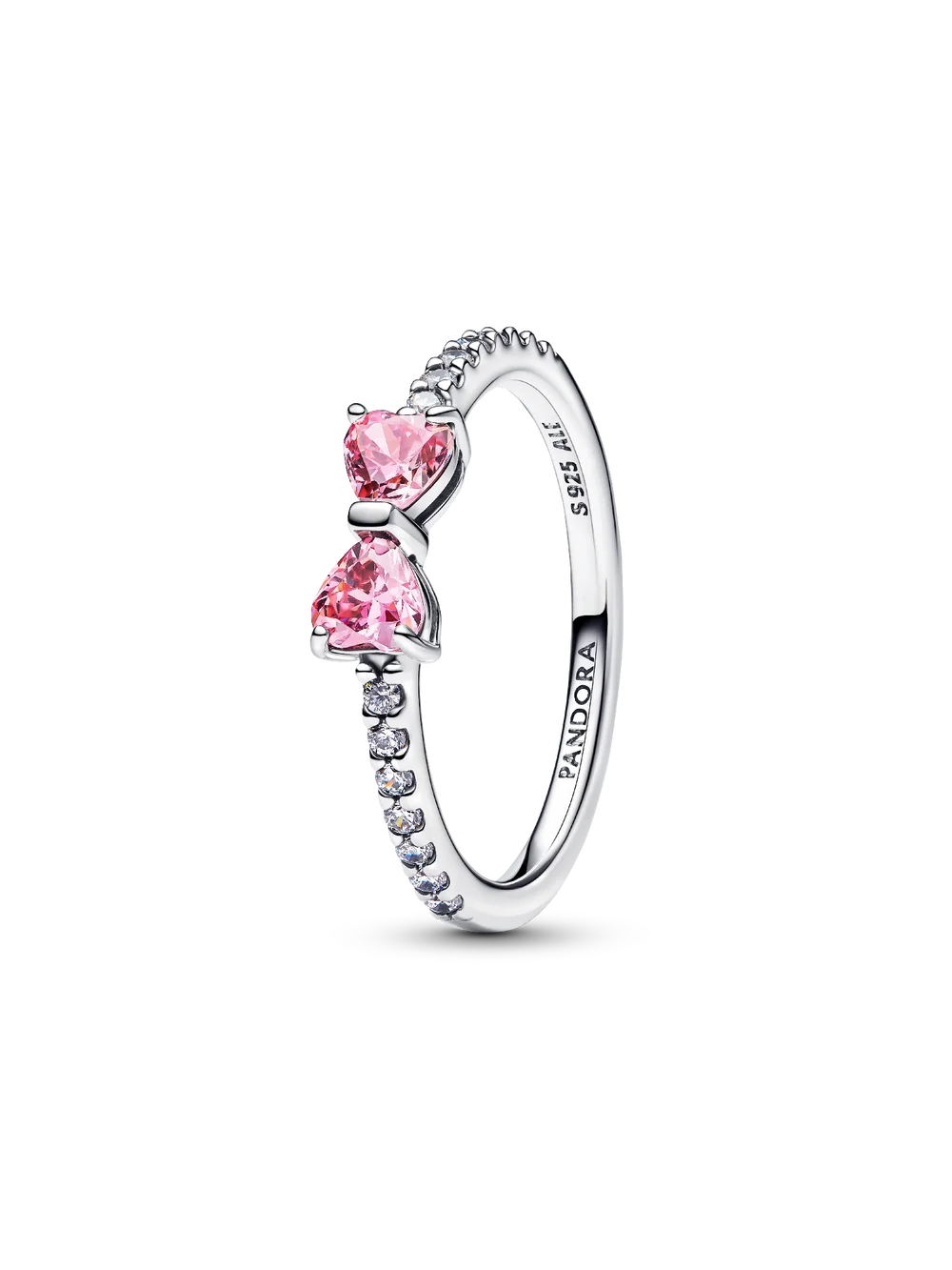Sparkling Pink Bow Ring