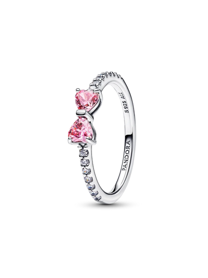 Sparkling Pink Bow Ring