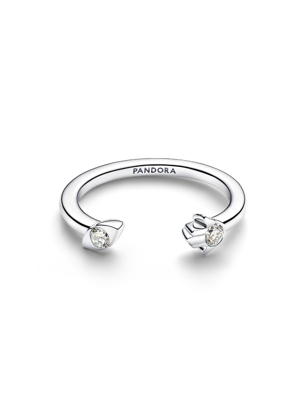 Pandora Talisman Sterling Silver Lab-Grown Diamond Evil Eye & Hamsa Hand Open Ring