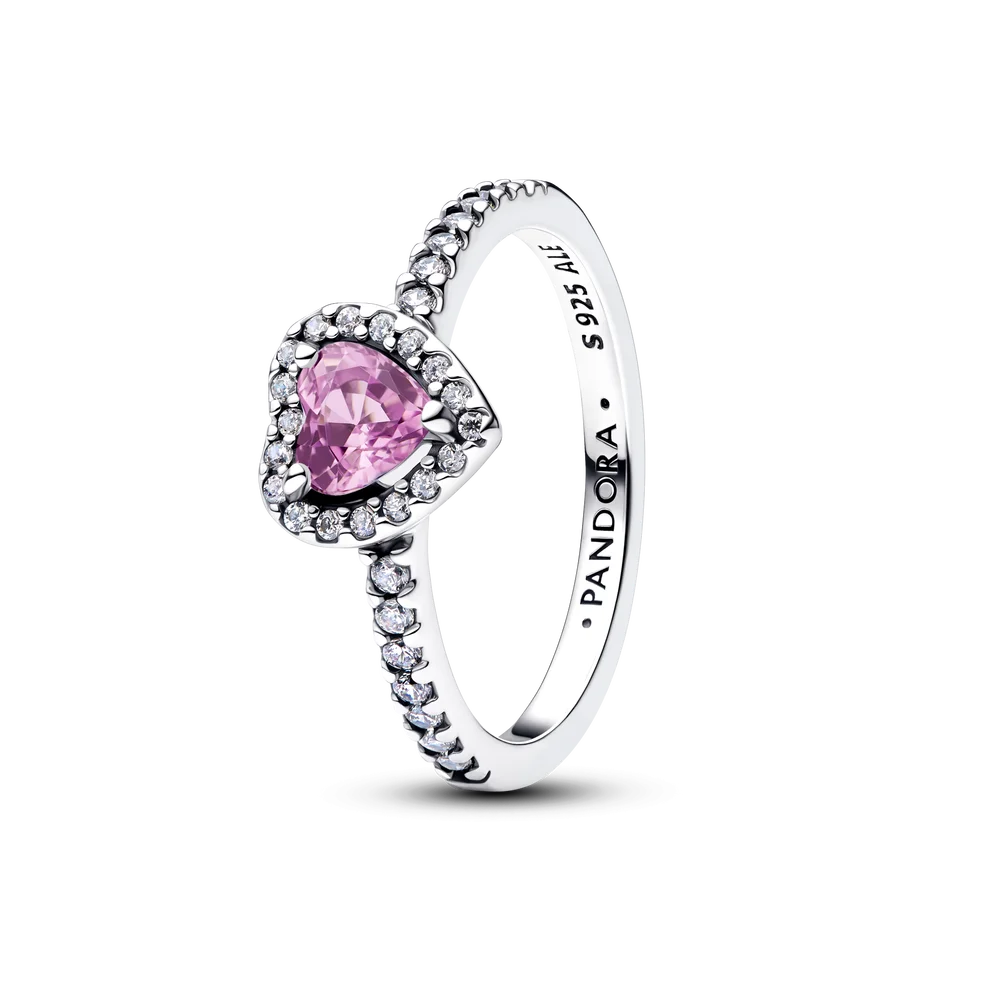 Elevated Light Purple Heart Ring