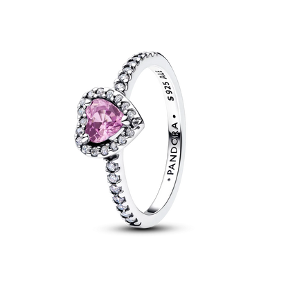 Elevated Light Purple Heart Ring